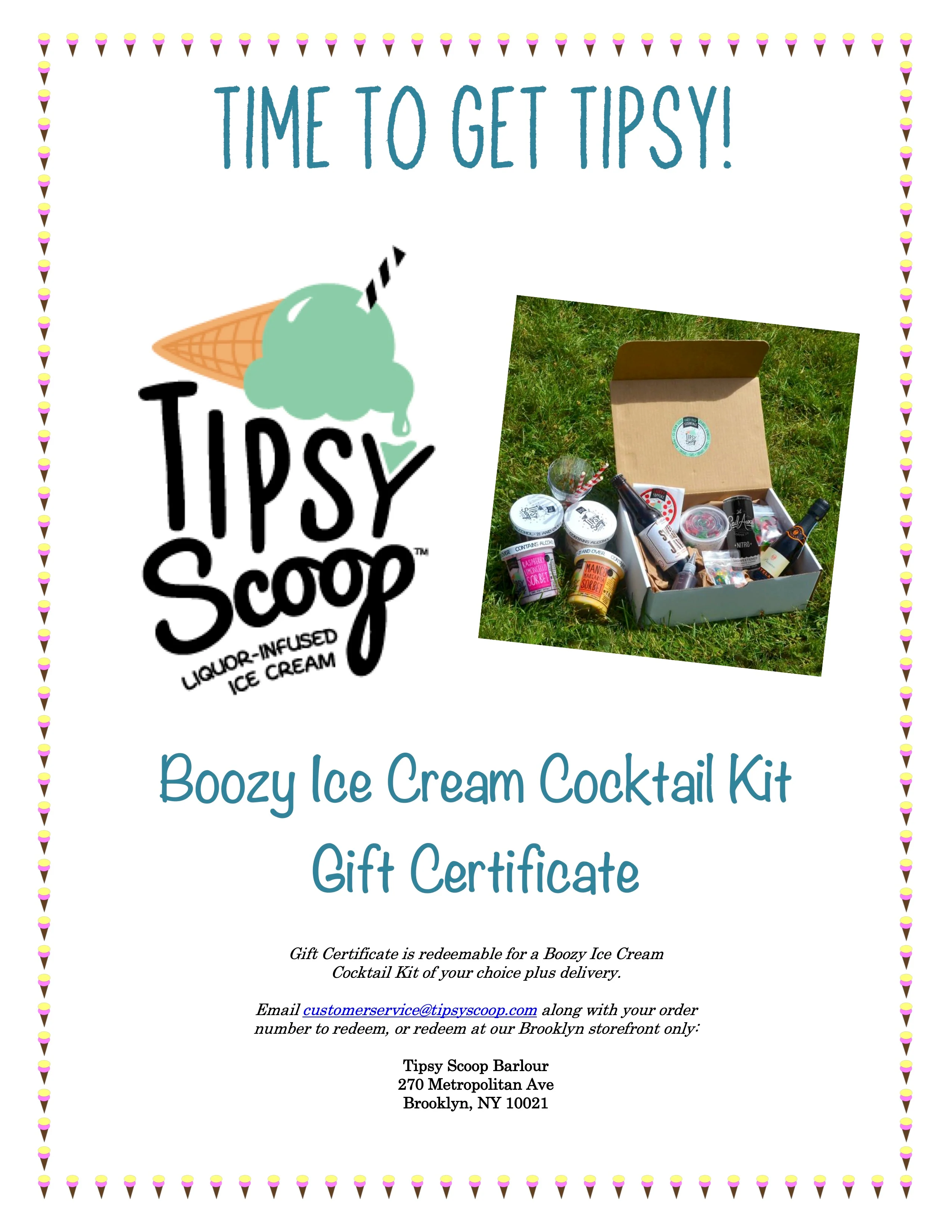 Ice Cream Cocktail Making Kit- Gift Card - Image 3